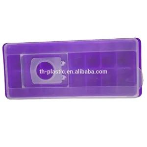 Ice Cube Tray with Lid, Plastic Cube Tray MOQ 3000 Color Blue Trademark TH Size 26*11*4cm Packaging Single Material Plastic - NINGBO ALLWIN ENTERPRISES INC - China