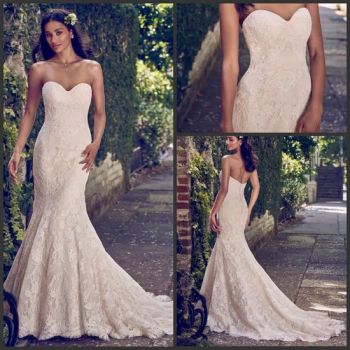 Strapless Bridal Gowns Lace Mermaid Simple Wedding Dresses Z2041 - Suzhou Leader Apparel Co., Ltd. - China