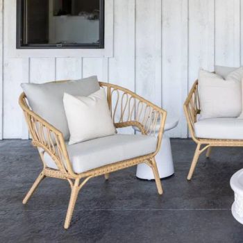 Best Seller Patio Outdoor PE Wicker Armrest Cane Chairs, Natural Rattan Side Armchairs for Garden, Balcony, Lawn and Indoors - Qingdao Crescent Furniture Co., Ltd. - China