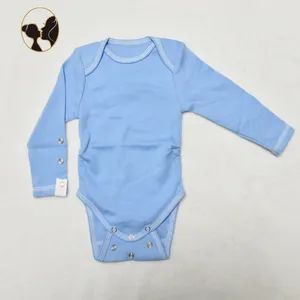 Baby Romper Baby Bodysuit Baby Onesie Long Sleeve Blue Romper - Suzhou Angels Co., Ltd. - China