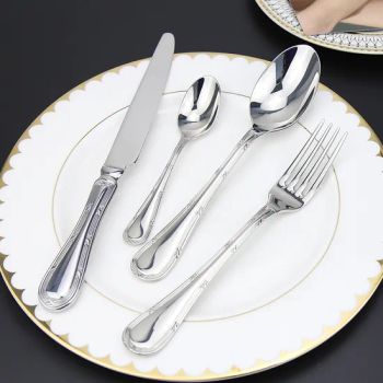 Silver Stainless Steel Dinner Knives Spoons Set Flateware Dinner Set - Jieyang Chuanxin Hardware Product Factory - China