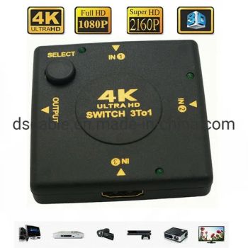 4K HDMI Switch Box Selector 3 in 1 out Kvm Audio Extractor Hub Splitter Switcher - TOP-VIEW TEK CO., LIMITED - China