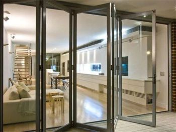 Accordion Design Aluminum Doors Residential Aluminum Bi Fold Doors for Patio - Qingdao Jiaye Doors and Windows Co., Ltd. - China