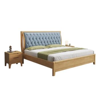 King Size Bed Bedroom Furniture Home up-Holstered Luxury Bed Solid Wooden Frame - Hebei Xingdong International Trade Co., Ltd. - China