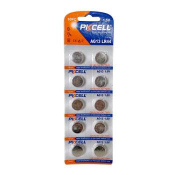 Lr44 Battery Alkaline Button Coin Cell Batteries Lr44 1.5V AG13 140mAh Lr44 AG13 for Light - Shenzhen Pkcell Battery Co., Ltd - China