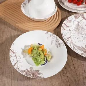 High Quality White Opal Glassware Dinner Set for Hotel Glass Clay Origin China Color Unicolor HS Code 7010903000 Trademark OEM & ODM - Feiya Group Co., Limited - China