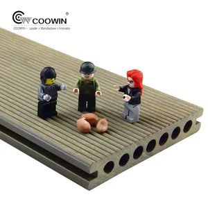 Stylish and Durable Man-Made Decking Boards for Patios OEM Yes HDPE 38% Additives 12% Paint No Need Wood Flour 50% Model NO. TS-03 - Qingdao Barefoot Construction Material Co., Ltd. - China