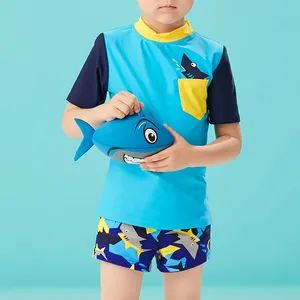 Cute Kids Boys Short Sleeve Shorts Rash Guard Swimwear Swimsuit Bathing Suits - WELON (CHINA) LTD. - China