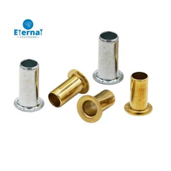 Hardware Fastener DIN7340 Antique Metal Brass DIN 7340 Brass Tubular Rivets Eyelet Rivets - Guangzhou Eternal Fasteners Technology Co., Ltd - China