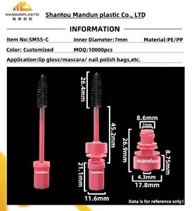 7mm Anti-Theft Circle Mascara Brush Nozzle for Cosmetic and Skincare Pouches - Shantou Mandun Plastic Co., Ltd. - China