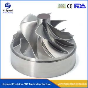 Custom Aerospace-Grade Titanium Alloy Impeller for Aviation Chemical Industry 5-Axis Simultaneous CNC Machining Metal Parts Processing Service - Guangdong Hispeed Industrial Company - China