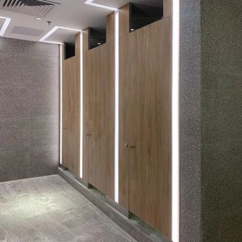 Debo Customized Colorful HPL Waterproof Toilet Partition Washroom Shower Partitions Factory Prices - SHENZHEN RISEWELL INDUSTRY CO., LTD. - China