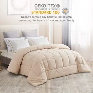 Classic Washable Microfiber Duvets / Quilts / Comforters Pattern Solid HS Code 9404404000 Trademark Available Filling 100% Polyester - Wuhu Elves Imp and Exp Co., Ltd. - China