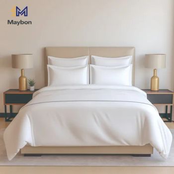 White Bleach Cotton/Poly Fabric for Making Hotel Bedsheet Quality Super Trademark OEM Weight 140GSM Technics Woven Origin - Shandong Maybon Textiles Co., Ltd - China