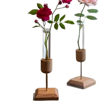 Wooden Seat Hydroponic Table Vase Cross Border Home Decorative - Xiamen Athome Household Products Co., Ltd. - China