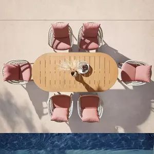 Prima Unique Outdoor Garden Coffee Shop Furniture Wood Teak Coffee Table Set Patio Garden Sets - Shenzhen CBDMART Industry Co., Ltd. - China