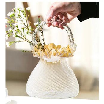 Hot Selling Simple Girl Pink Bag Vase Glaze Decoration Pieces Inserted Vase Living Room Tabletop Decoration Flower Device - Yancheng Xinboyuan Glass Co., Ltd. - China