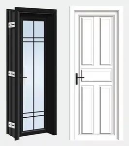 Metal Framed French Doors Aluminum Bathroom Door Contemporary Style Aluminium French Casement Swing Glass Door Interior Glass - Foshan Nanhai Dejing Doors Windows Industry Co.,Ltd - China
