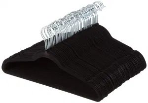Wholesale 50 Pack Black Non-Slip Suit Clothes Hangers Velvet Hangers for Display Store - Suzhou Fairy Daily Products Co., Ltd. - China