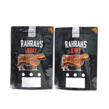Custom Beef Jerky Food Packaging Aluminum Resealable Mylar Pouch Stand up Pouch Food Chicken Jerky Pouch Ziplock Jerky Packaging - Hebei Xiongan Plante Material Co., Ltd - China