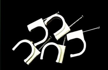 White Nail Cable Clip, Packaging Size: 100 pieces/packet Width 25mm Color White Material PVC Diameter 25mm I Deal In New - Madhur Board Product - India