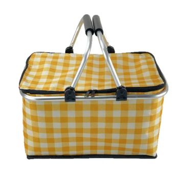 Travel Folding Camping Basket Constant Temperature Beach Cooler Bags Grocery Basket Folding Outdoor Insulated Picnic Basket - Market Union Co. Ltd. - China