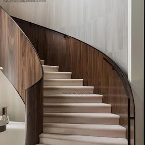 Minimalist Interior Floating Stairs Kit Utilizing Invisible Wall Mounts, Open Risers, and Stainless Steel Standoff Glass Balustrade. - Shenzhen Ace Architectural Products Co., Limited - China