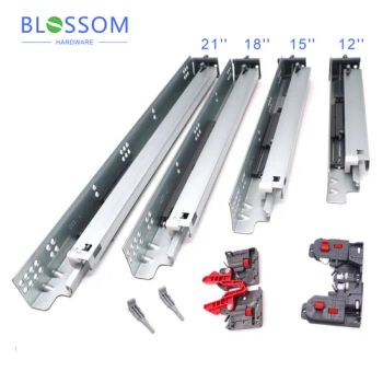 Furniture Hardware Full Extension Push to Open Soft Close Concealed Slides Undermount Drawer Slides - Guangdong Blossom Hardware Co., Ltd - China