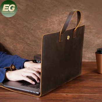 Ga137 Wholesale Mobile Protection Shockproof Custom Computer Protect Cases Customize Mac Book Genuine Leather Protective Hard Cover Shell Laptop Sleeve Case - Guangzhou Evergreen Leather Goods Co., Ltd. - China