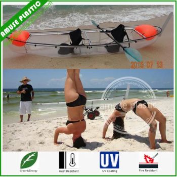 Hot Sale Easy Assembling Clear Lake Kayaking Transparent Canoe Bottom - Guangdong Amuse Plastic Products Co., Limited - China