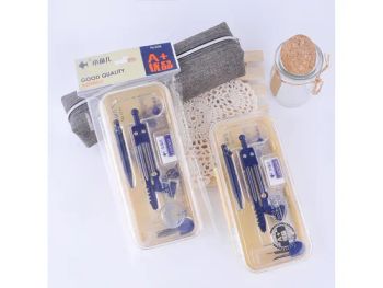 Plastic Compasses Ruler Set 8 Sets Student Examination Drawing Special Compasses Can Be Customized - Yiwu P&Y Stationery Factory - China