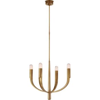 Modern LED Antique-Burnished Brass Ceiling Light Chandelier Color Gold Origin China Material Iron Model NO. CV016 Voltage - Jiangmen Hengzhi Lighting Co., Ltd. - China