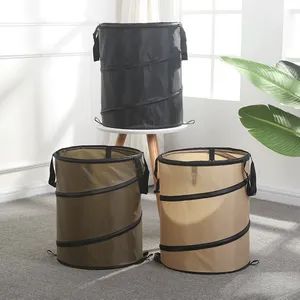 Camping Outdoor Folding Bucket, Portable Trash Bin for Tent, Garden Leaf Bag with Clips - MARKET UNION CO.,LTD. - China