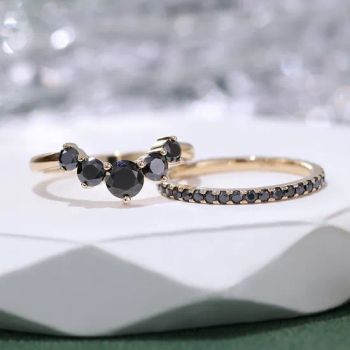 Provence Custom Finger Rings 14K 10K Silver Black Moissanite Heart Ring - Wuzhou Provence Jewelry Co., Ltd. - China