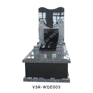 Germany Tombstones Cemetery Monument with Angels Stone Sculpture for Husband and Wife - Xiamen V-seri Stone Import and Export Co., Ltd. - China