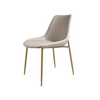 Hot Sale Nordic Leather Living Room Chairs Metal Golden Legs Dining Chair - Zhongshan Uptop Furnishings Co., Ltd. - China