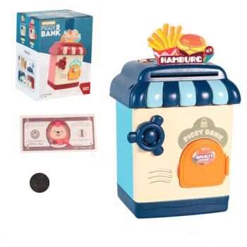 Simulation Coffee Shop Electric Saving Money ATM Toys Piggy Bank Kids Money Box Education Money Saving Box with Light and Music - Shantou Tombo Toys Co., Ltd. - China