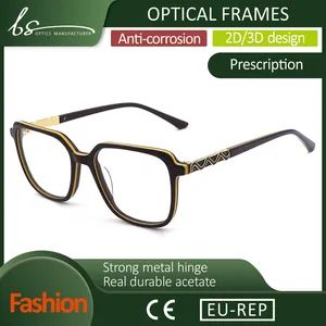 Wholesale Fashion CE Quality Stylish Acetate Optical Eyewear Glasses Frame - Wenzhou Bense Optics Co., Ltd - China