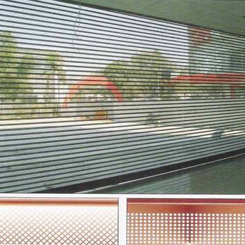 Perforated Rolling Shutters Remote Access Available Slat Type Perforated Or Punched Operation Type Motorized Or Manual Coil Housing Shapes Square, Round, 45 - Vikas Rolling Shutters - India