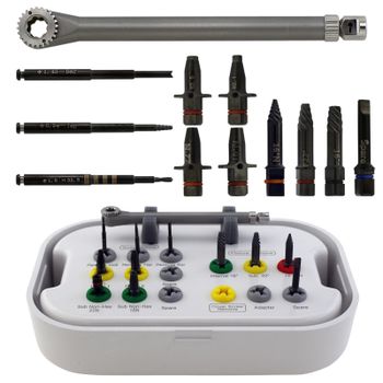 Implant Fixture & Fractured Screw Removal Kit SOS Borken Extractor Surgical Tool - Gadgets LLC - United States