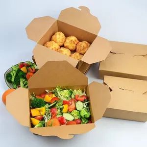 800ml of Kraft Paper Lunch Boxes, Disposable Takeout Packaging Boxes - Binzhou Yuco Industry and Trade Co., Ltd. - China