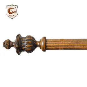 Manufacturer Modern Luxury Wood Roman Wooden Curtain Rod for Windows - Realnice Hangzhou Hometextile Co, Ltd. - China