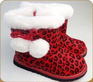Red Children's Warm Baby Snow Boots Type Boot Stock Stock Origin China Gender Unisex Season Winter Material Suede Toe Style Round - Jinjiang Jiaxing Import and Export Co., Ltd. - China