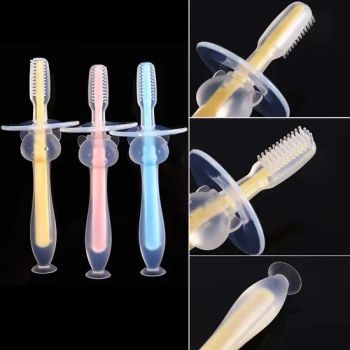 BPA Free Anti-Choking Kids Toothbrush Teether Toy with Case Silicone Baby Toothbrush - Shenzhen Guangyufeng Rubber Co., Ltd. - China