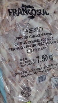 Frozen Chicken Paws, origin Brazil - Qoody Foods Co., Ltd - China