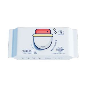 Flushable Toilet Wet Wipes Portable Fragrance-Free 10~50/Bag 150x200mm Plastic Bag - Ningbo Riway Industrial Co., Ltd. - China