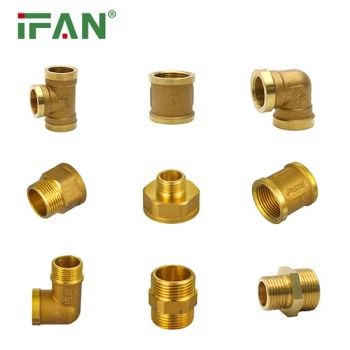 Ifan Free Sample Brass Pipe Fitting Water Use Brass Plumbing Fittings 1/2''-2'' Threaded Brass Fittings - Zhuji Fengfan Piping Co., Ltd. - China