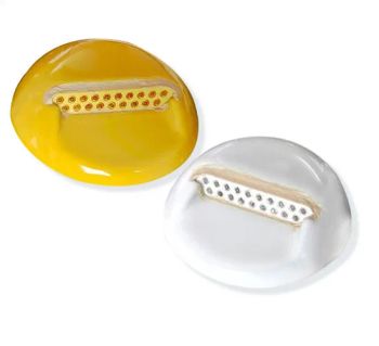 Saudi Abrabia 4" 10cm White Yellow Ceramic Cat Eye Road Studs with Reflective 19-Element Glass Beads - Beijing Roadsafe Technology Co., Ltd. - China
