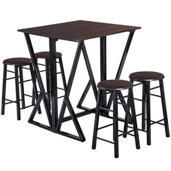 Wholesale Metal Frame Bar Furniture Sets Wooden Bar Table and Stools Set - Maxspeed Group Co., Ltd - China