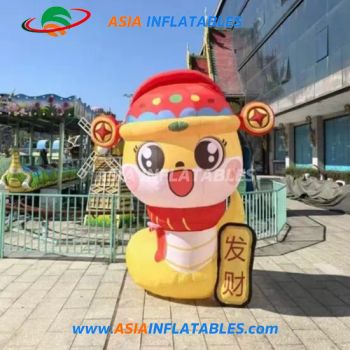 2025 New Year Snake Mascot Inflatable Decoration Inflatable Cartoon Snake - Guangzhou Asia Inflatables Co., Ltd. - China